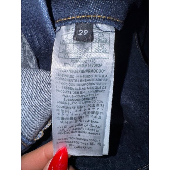 Y2K Marciano By Guess Jeans Dark Denim Mid Rise Flared Size 29 Sexy Stretch Jean - Picture 7 of 9